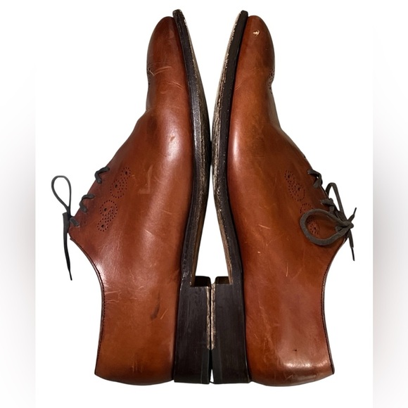Charles Tyrwhitt men’s brown leather lace up oxford dress shoes Made in England main image 8